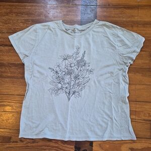 Fifth Sun Cream Floral Graphic Tee